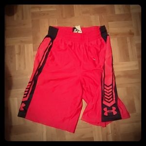 Men's Red & Black Basketball Shorts